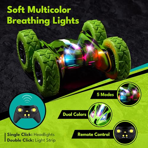 Remote Control Flip Stunt Car Double Sided Driving Crawler Toys