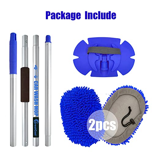 62" Car Wash Brush Mop Kit with Long Handle (2 Count)