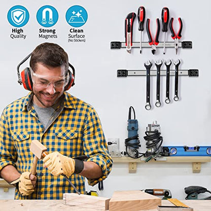 6 Pieces 12" Magnetic Tool Holder Strip (6 Count)
