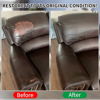 Dark Brown Leather Recoloring Balm with 100ml Mink Oil
