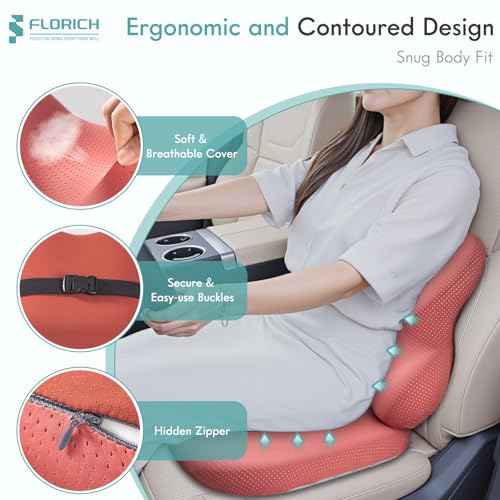 Car Seat Cushion and Lumbar Support Pillow for Office Chair Car