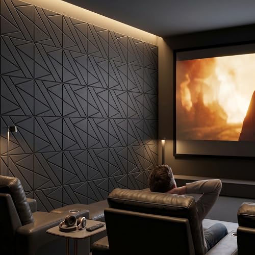 12 Pack Self Adhesive Soundproof Wall Panels (12 Count)