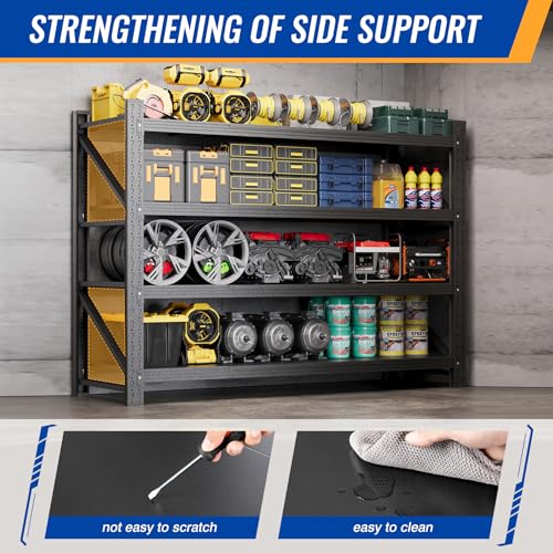 60" W Storage Shelves 5000lbs Garage Metal Shelving Heavy Duty Garage Shelves Adjustable Storage Shelves for Industrial