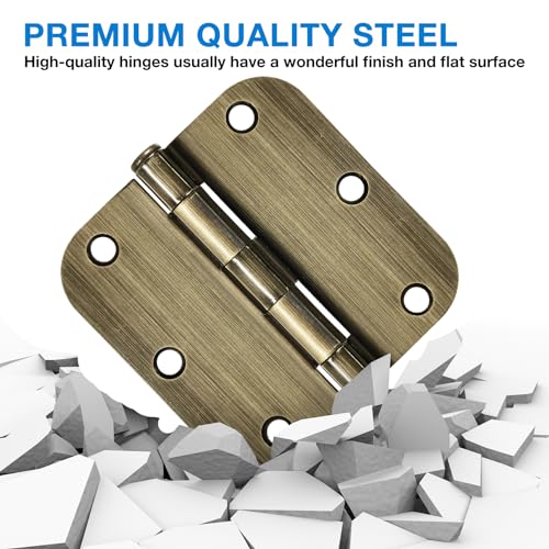 Rounded Door Hinges 3.5" X 3 1