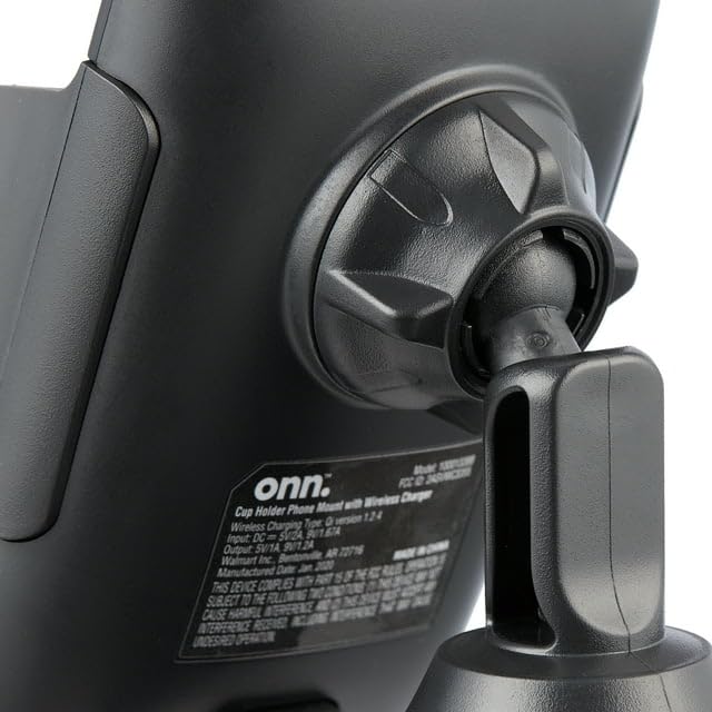ONN Cup Holder Phone Mount with Wireless Charger