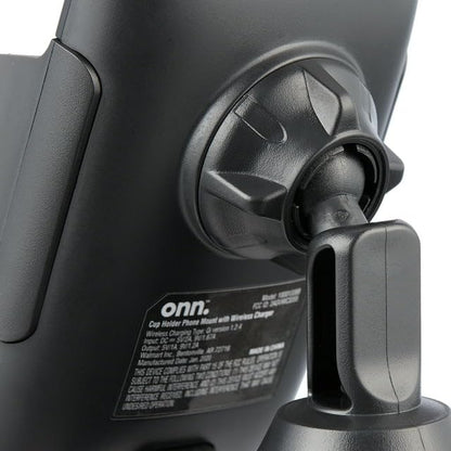 ONN Cup Holder Phone Mount with Wireless Charger