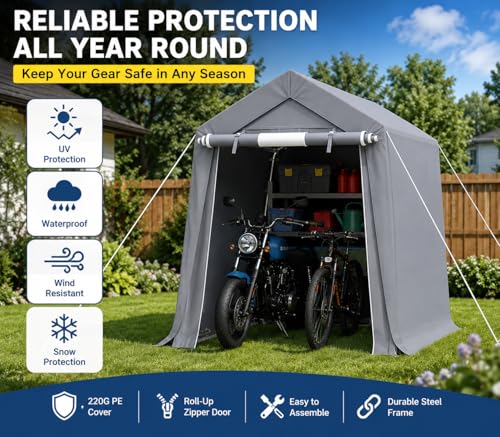 6x8 FT Outdoor Storage Shelter Shed Tent