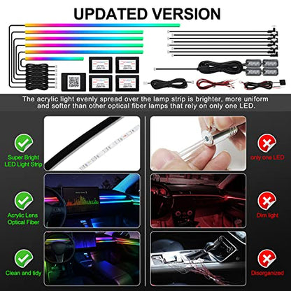 Dreamcolor Acrylic Interior Car LED Strip Light with Wireless APP