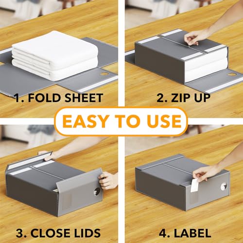 9 Pack Bed Sheet Organizers and Storage (9 Count)