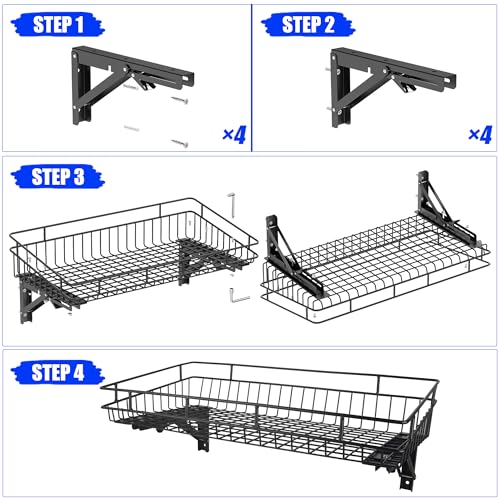 Large Folding Garage Shelf (2 Count)