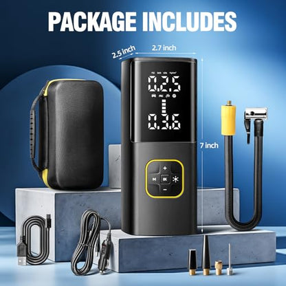 Rechargeable Tire Inflator Portable Air Compressor for Car Tires