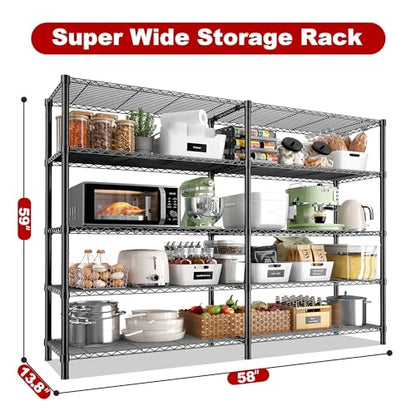 5 Tier Heavy Duty Wire Shelving Unit