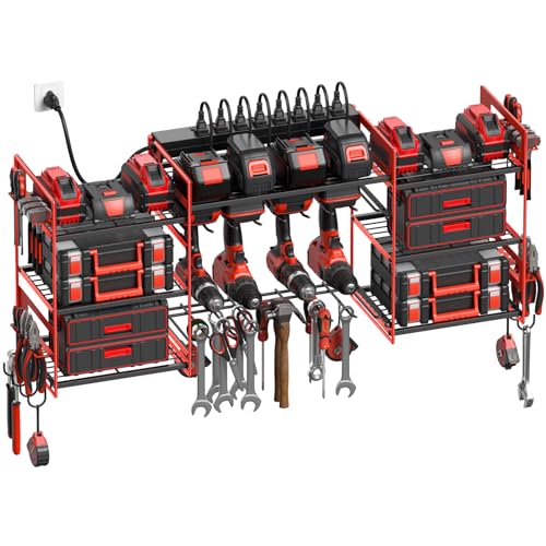 Red Power Tool Organizer Wall Mount (15 Count)