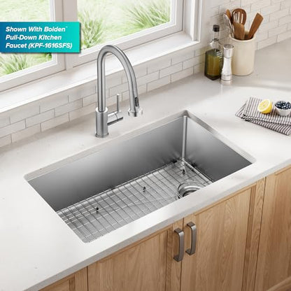 Stainless Steel 33 in 18 Gauge Undermount Sink KHU640