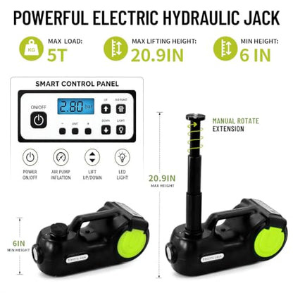 Electric Car Jack Kit 5Ton 12V Hydraulic