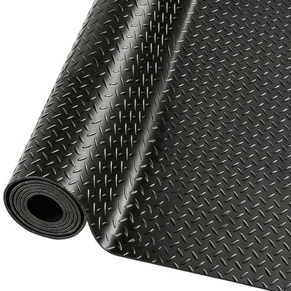 4x6FT Flooring Roll Diamond Plate Rubber Garage Floor Mat