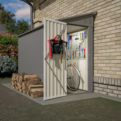 4x8 FT Lean to Metal Shed