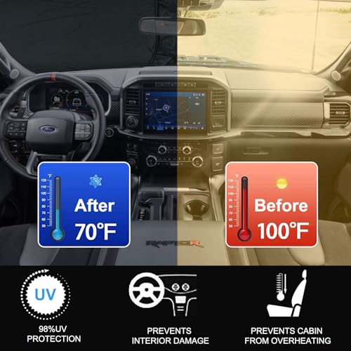Foldable Front Windshield Sunshade fit for Ford F150 Accessories 2021