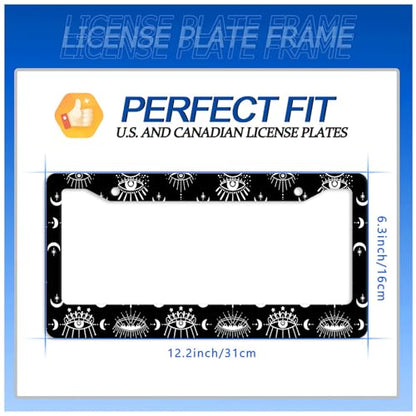 Evil Eyes License Plate Frame Stainless Steel Car Accessory 6.3x12.3inch