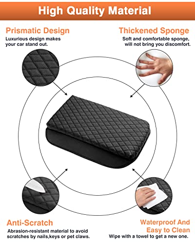 Center Console Cover for Honda CRV 2026 2025 2024 2023 Accessories CRV Armrest Cover Center Console Cushion Pad Leather Miiddle Console Lid Arm Rest Seat Box Cover Protector Anti