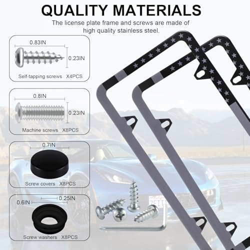 American Flag License Plate Frames