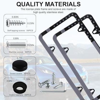 American Flag License Plate Frames