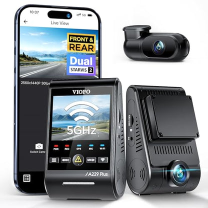 A229 Plus Dash Cam Front and Rear