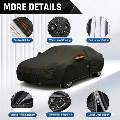 6 Layer Heavy Duty Sedan Car Cover Size C4 for Sedan 194