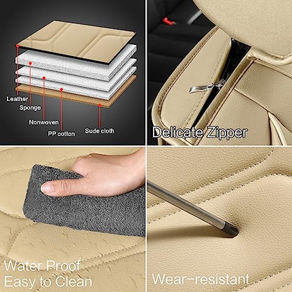 Leather Car Seat Covers Front Pair (2 Count)