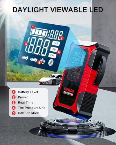 A3 12V 3000A Portable Jump Starter with Air Compressor