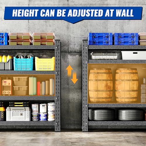 48" W Storage Shelves 3000lbs Garage Metal Shelving Heavy Duty Garage Shelves Adjustable Storage Shelves for Industrial