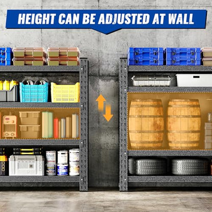 48" W Storage Shelves 3000lbs Garage Metal Shelving Heavy Duty Garage Shelves Adjustable Storage Shelves for Industrial