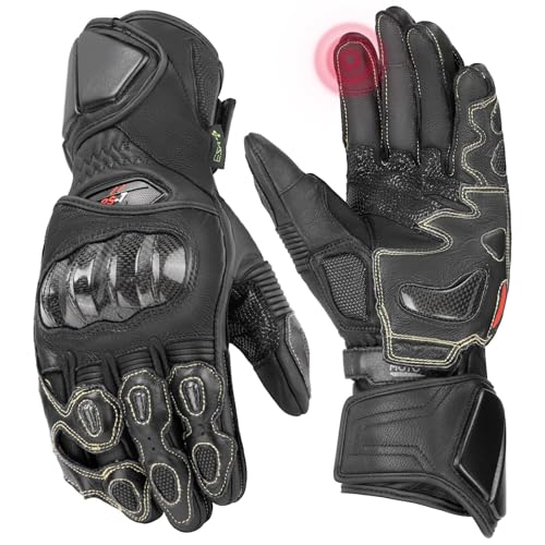 Leather Motorcycle Gloves for Men and Women