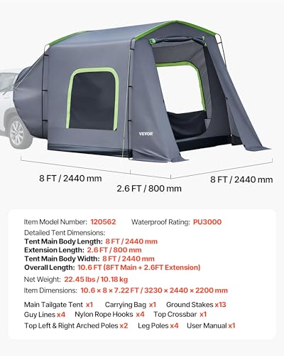 Large SUV Tent for 5