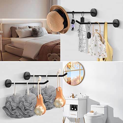 Coat Hooks Wall Mount Hooks for Hanging Hat Hurse Robe (6 Count)