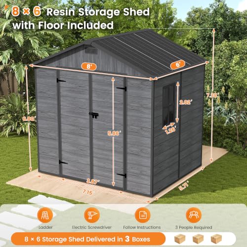 Resin Storage Shed 8x6 FT