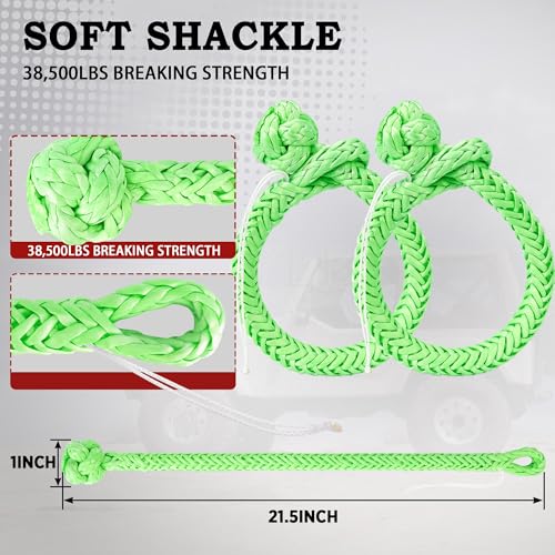Kinetic Recovery Tow Rope Heavy Duty Offroad Snatch Strap for for Trucks SUV UTV ATV Tractor Car Jeep