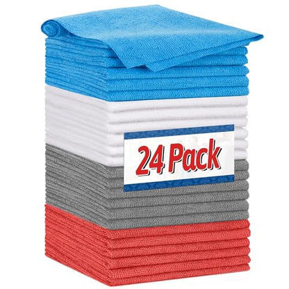 Shop Towels Microfiber Cleaning Cloth Bulk (24 Count)
