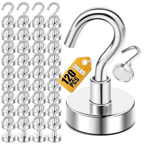 Magnetic Hooks 120pcs 30lbs Cruise Essentials 2026 Magnet Hook (120 Count)