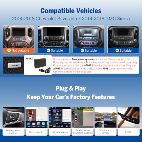 Android 14 Car Stereo for Chevy Silverado GMC Sierra 2014