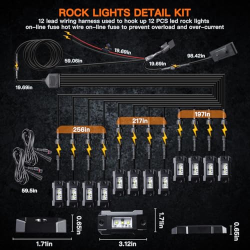 Rock Lights Kit (12 Count)