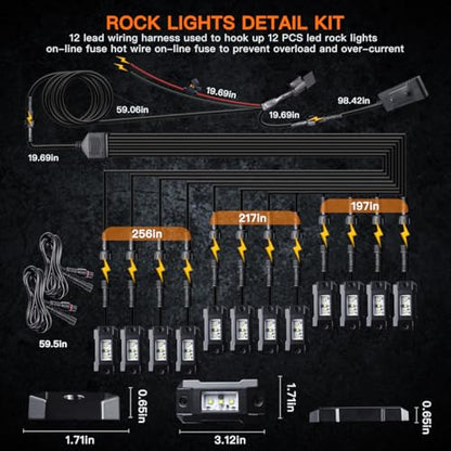 Rock Lights Kit (12 Count)