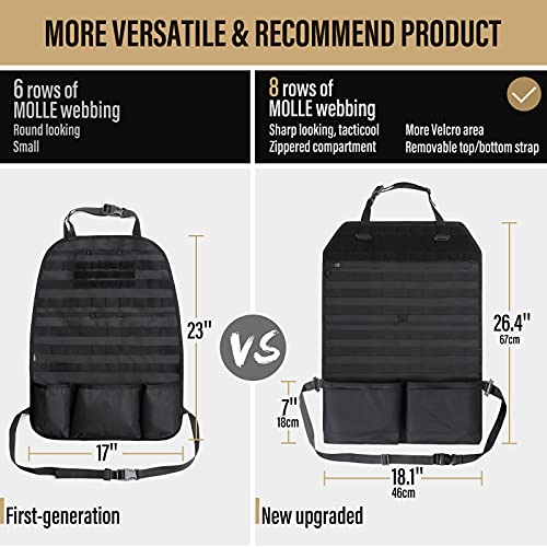 Molle Seat Back Car Organizer Fit Most Car F150 Jeeps Pickups Trucks