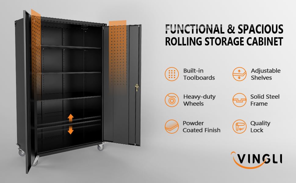 Upgraded Wide & Deep Garage Storage Cabinet