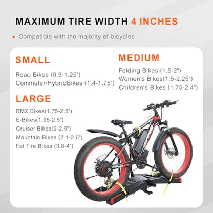 2 E Bike Foldable Hitch Mount Bike Rack for 2" Receiver SUV & Trucks