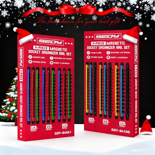 18 Piece Magnetic Socket Holder Organizer Set (18 Count)