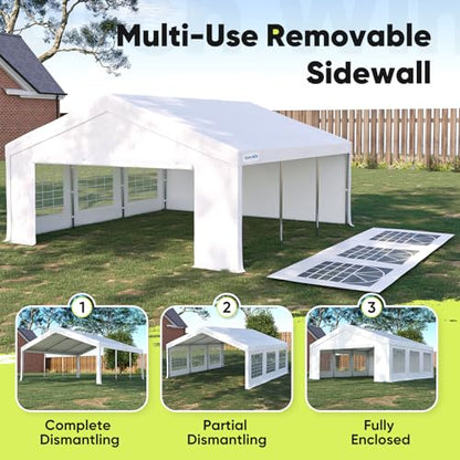 16x20 Heavy Duty Party Tent Outdoor Canopy with Storage Bags