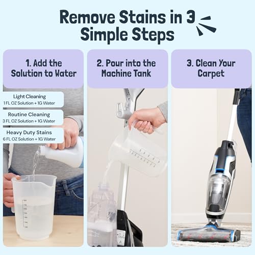 Carpet Cleaner Shampoo Solution for Machines (128 Fl Oz)