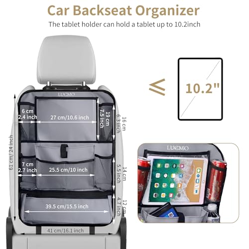 Car Backseat Organizer with Touch Screen Tablet Holder (22.9281 Ounce)