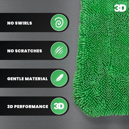 Hydro-FIL XL | Professional Grade Microfiber Towel | Extra Large 20” x 31.5” | Highly Absorbent | Premium Drying Cloth for Car Detailing | Green